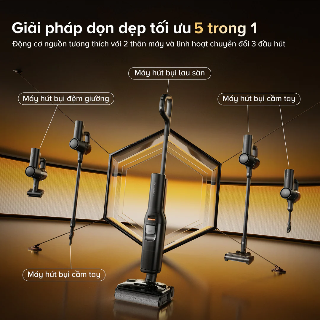 Robot Hút Bụi Cầm Tay Roborock F25 Ace Combo