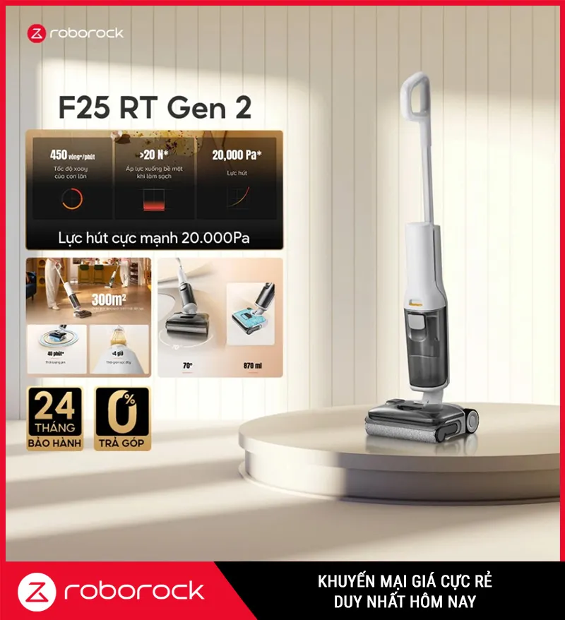 Robot Hút Bụi Cầm Tay Roborock F25 RT Gen2