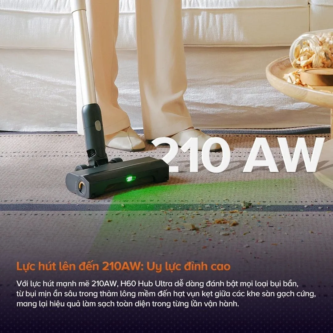 Robot Hút Bụi Cầm Tay Roborock H60 Hub Pro
