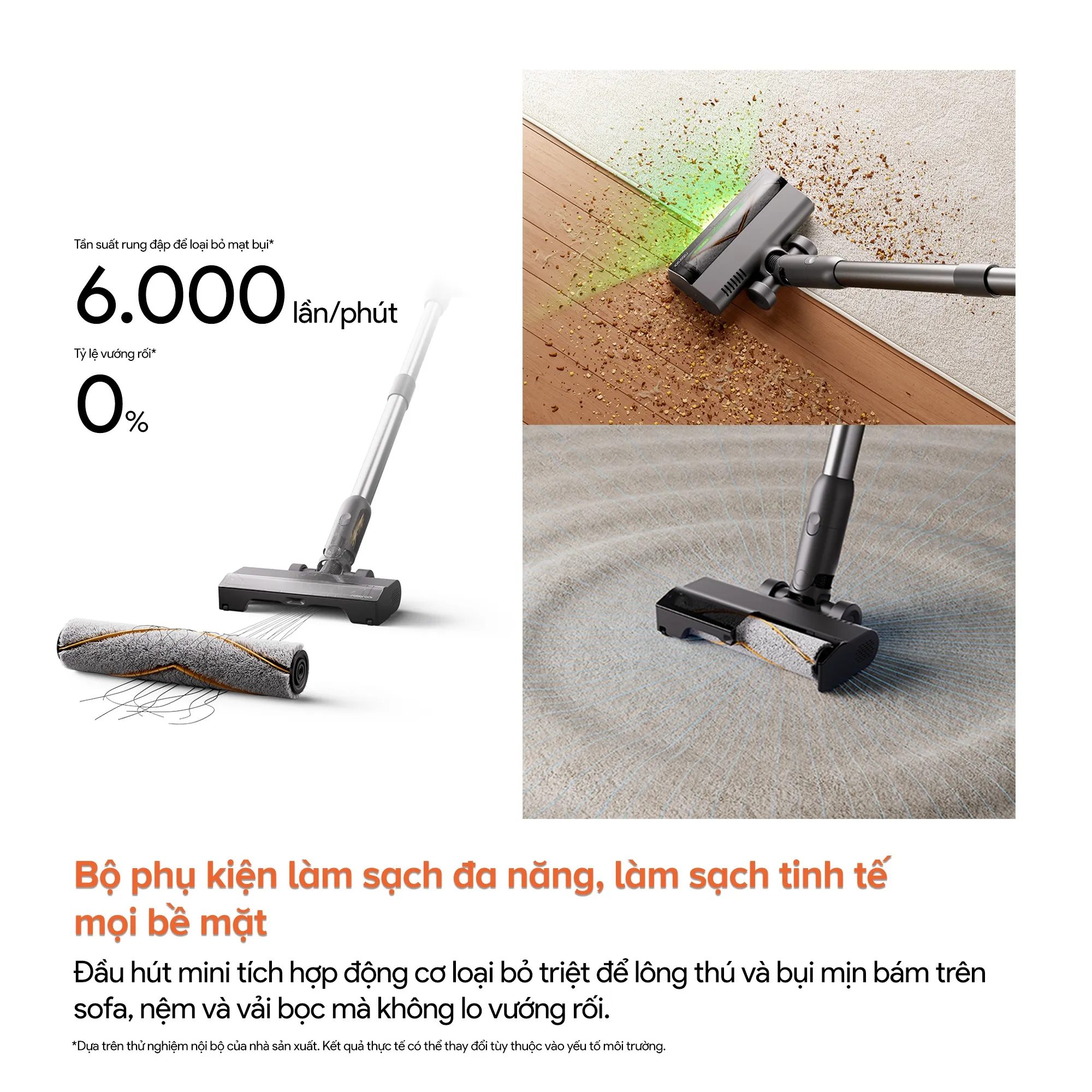 Robot Hút Bụi Cầm Tay Roborock H60 Hub Ultra