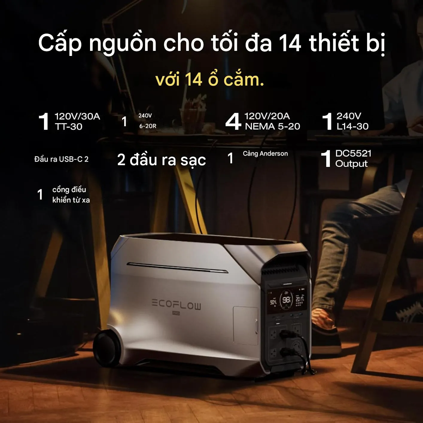 Trạm Sac Di Động Ecoflow Delta Pro 3