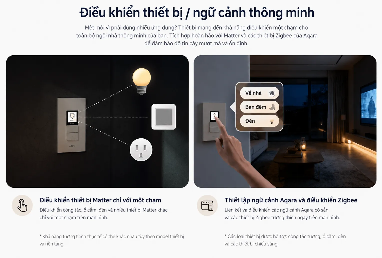 Công Tắc Màn Hình Thông Minh Aqara H2 US