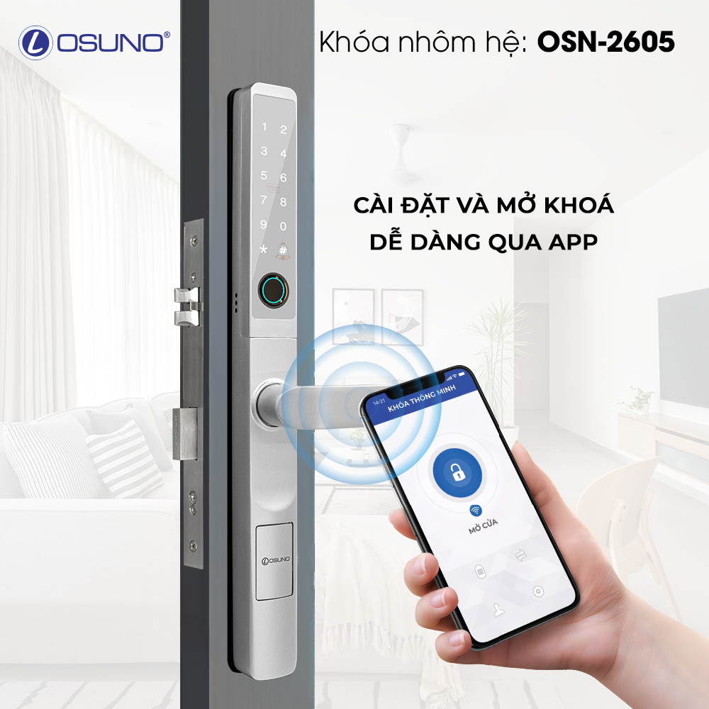 Khóa Cửa Vân Tay Thông Minh OSN-2605