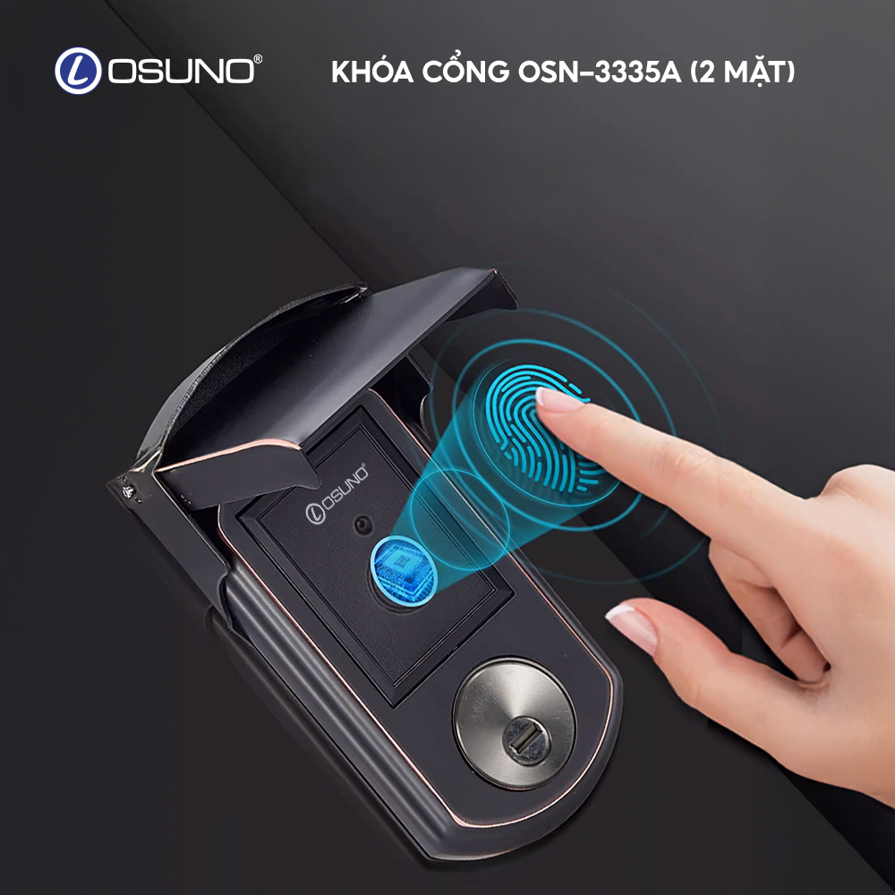 Khóa Cửa Cổng Vân Tay Thông Minh OSN-3335A