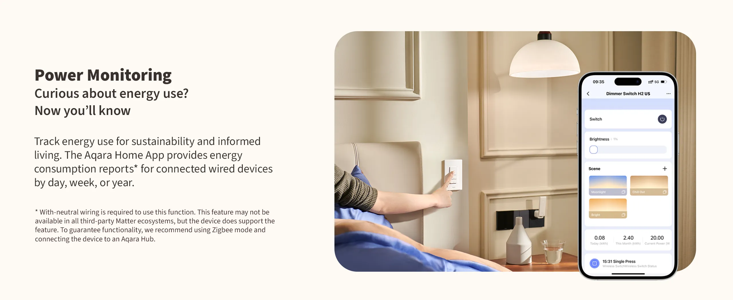 Công Tắc Dimmer H2 US Aqara 