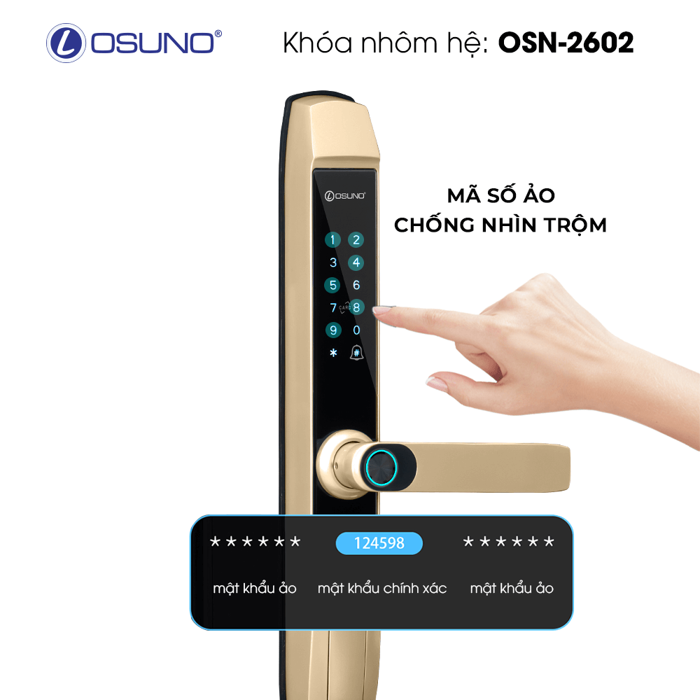 Khóa Cửa Vân Tay Thông Minh OSN-2602