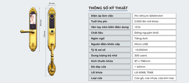 Khóa Biệt Thự Kiểu Cổ Điển OSN-KBT11