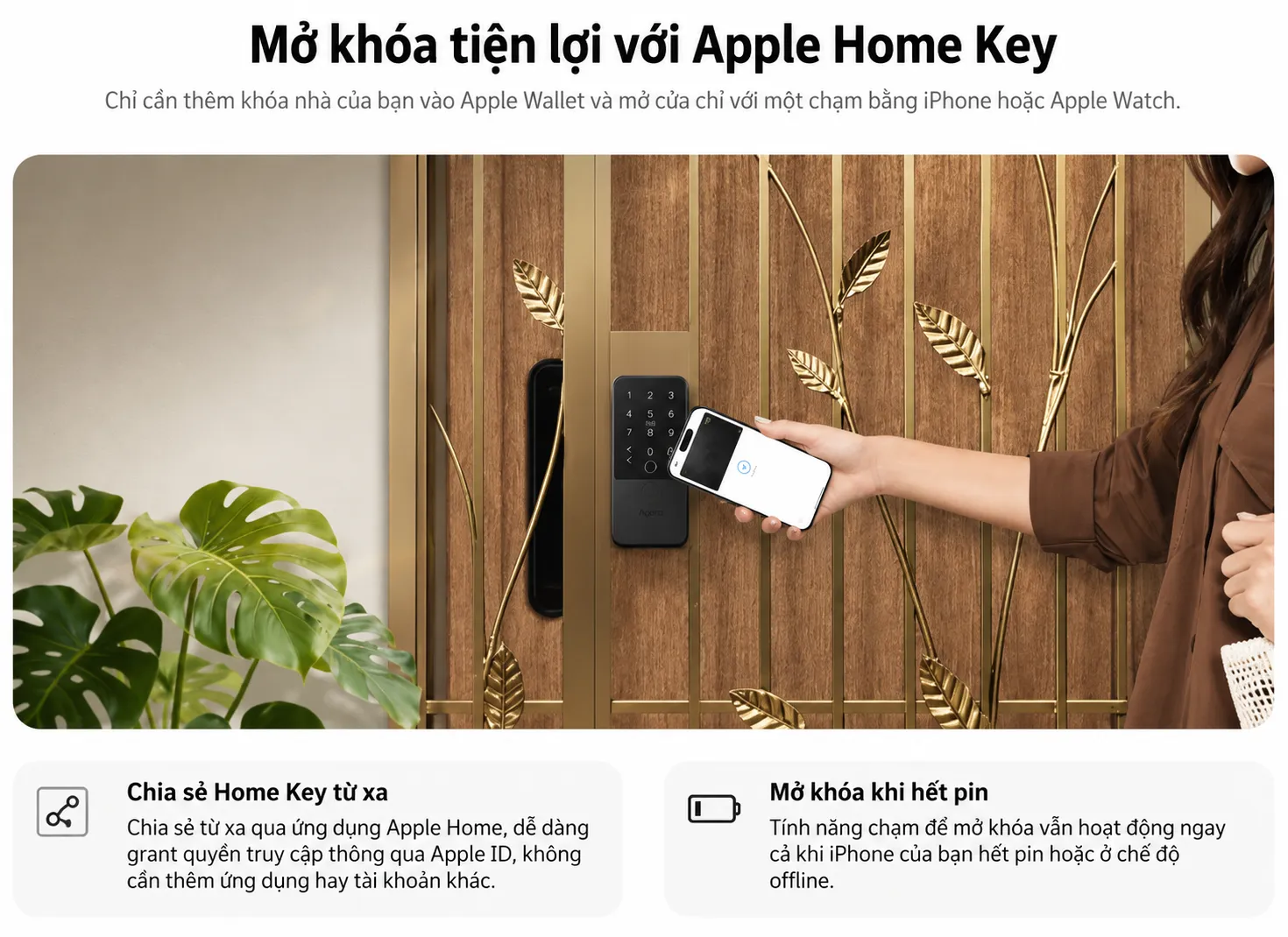 Khóa Cửa Cổng Thông Minh Aqara U500 DL-D18D