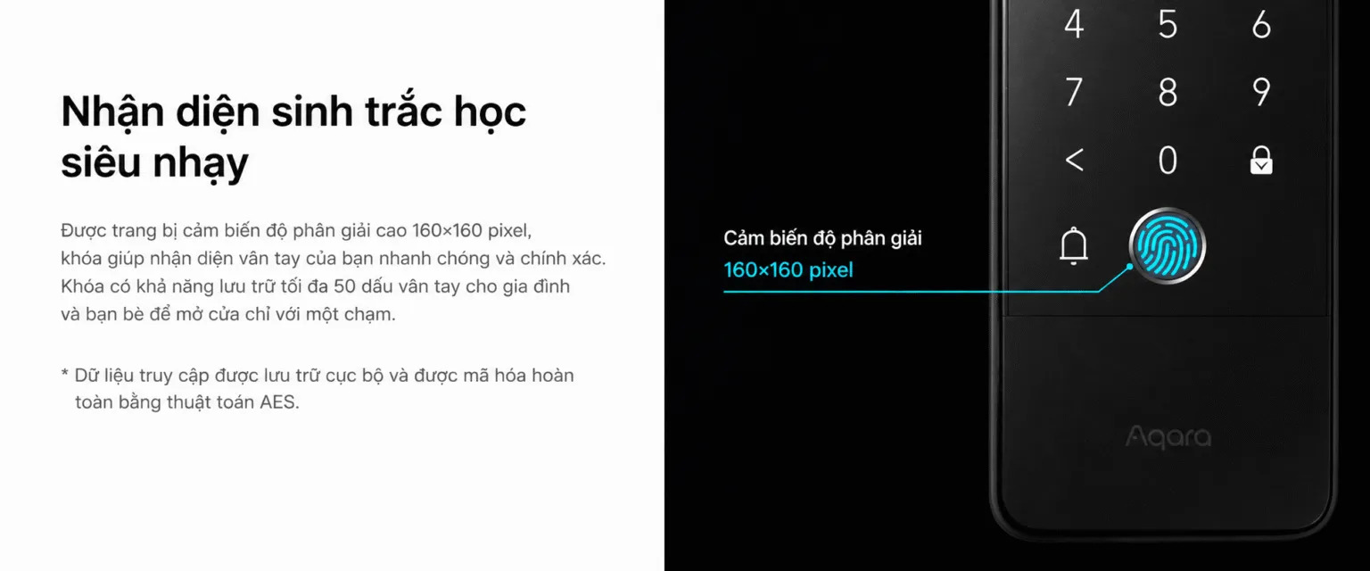 Khóa Cửa Cổng Thông Minh Aqara U500 DL-D18D