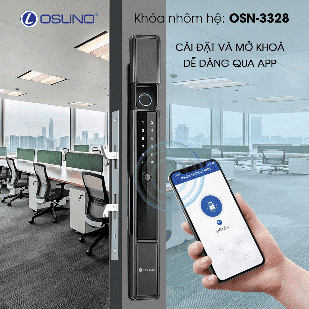 Khóa Cửa Vân Tay Thông Minh OSN-3328