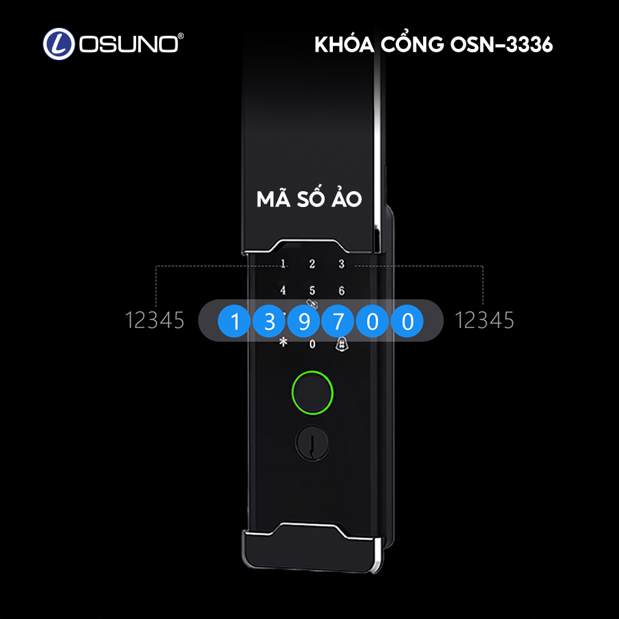 Khóa Cửa Cổng Vân Tay Thông Minh OSN-3336