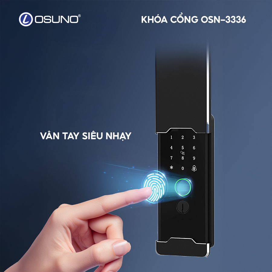 Khóa Cửa Cổng Vân Tay Thông Minh OSN-3336