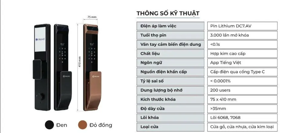 Khóa Cửa Thông Minh FaceID OSN-3605 Plus
